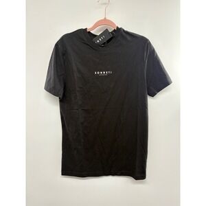 Sonneti London T-Shirt Men's Small Black Casual Short Sleeve Crew Neck Cotton